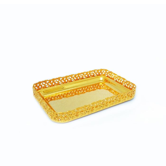 Gold Plated Rectangle Small Tray