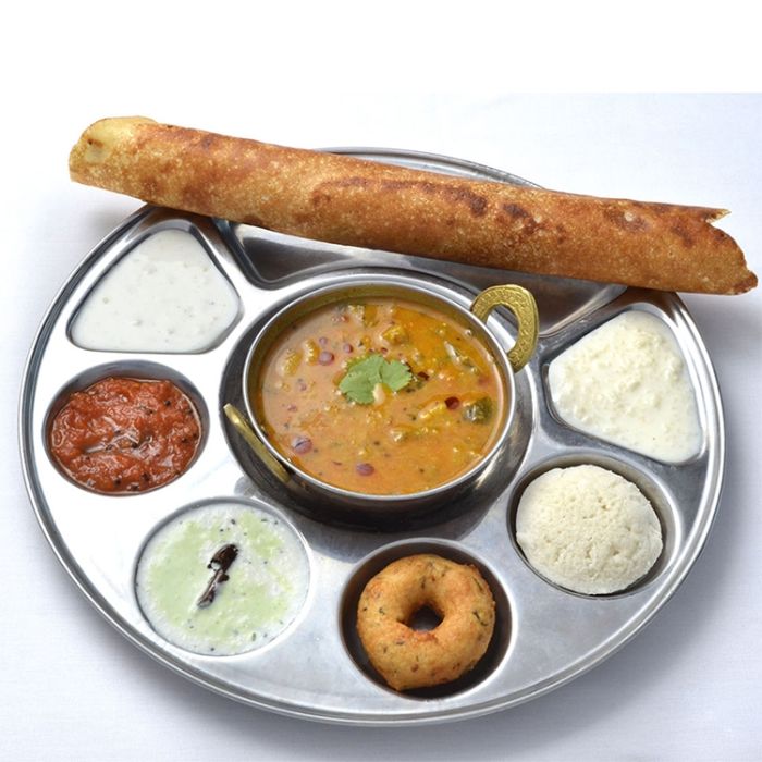 Stainless Steel Samosa Thali - 8 Compartments No-16