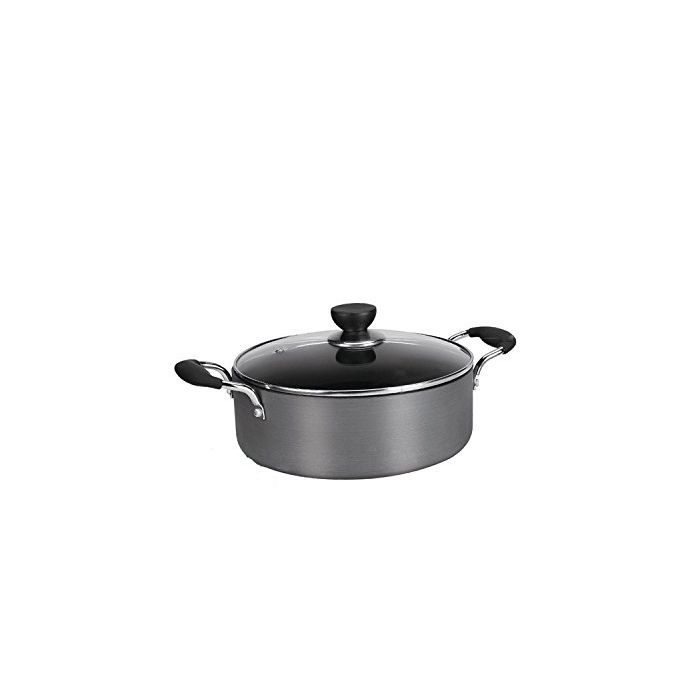 Zinel Hard Anodized Non-Stick Saute pan With Glass Lid - 24 cm
