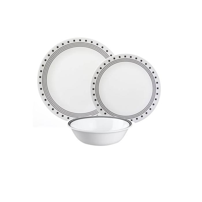 Corelle City Block 12pc Dinner Set
