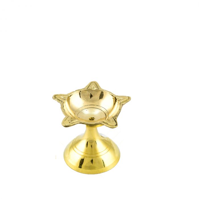 Traditional Brass Poona Divi No 3 (Holds Up To 5 Cotton Lamps)