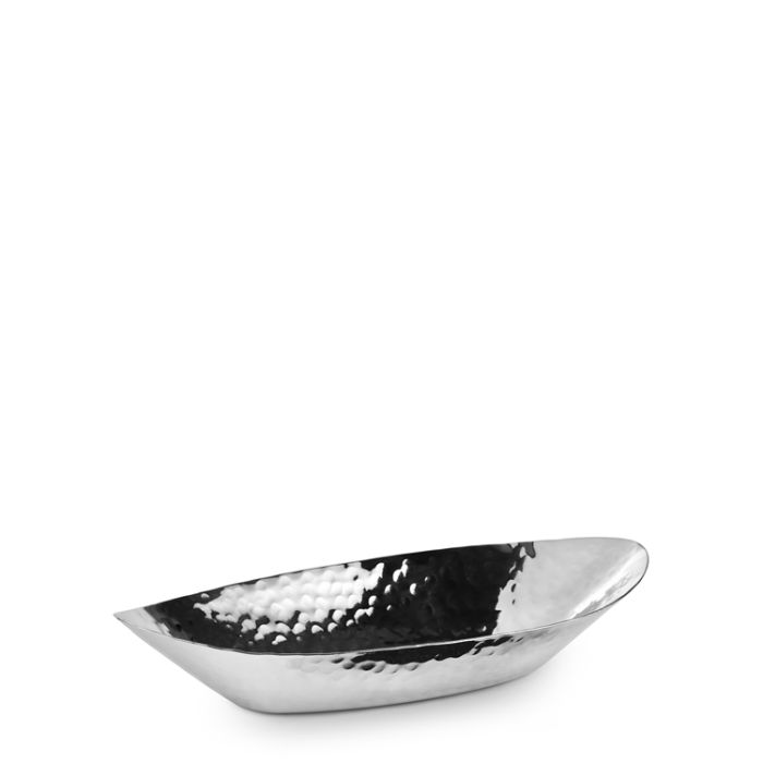 Stainless Steel Hammered Mini Oval Boat Dish