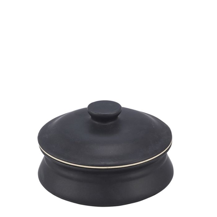 Black Clay Handi with Dome Lid 12.75cm
