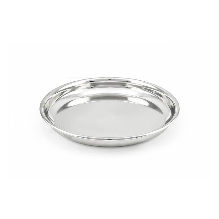 Stainless Steel Beaded Thali No 13 (light)