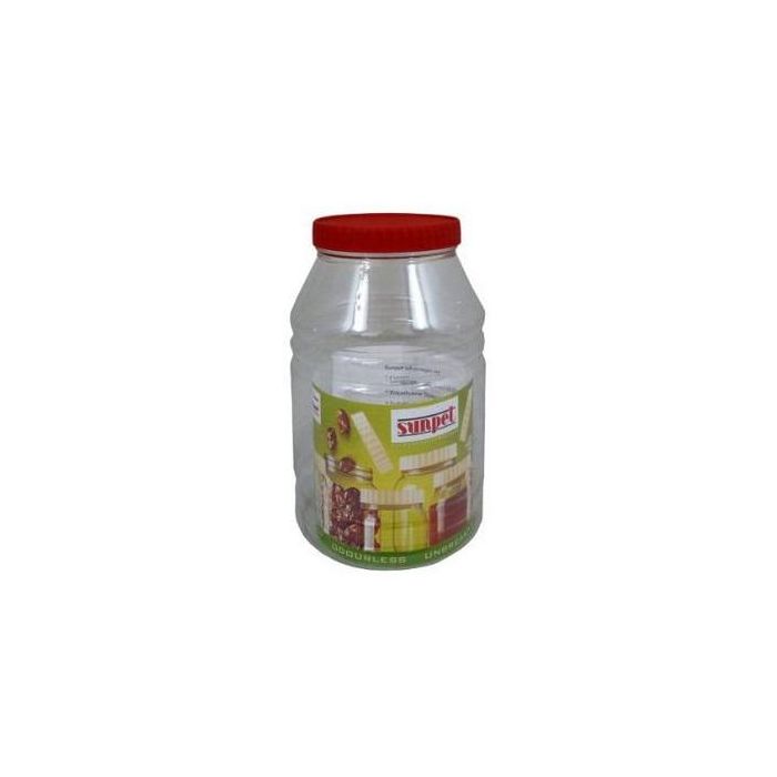 Sunpet 5000 ml Red Top Plastic Storage Jar Canister
