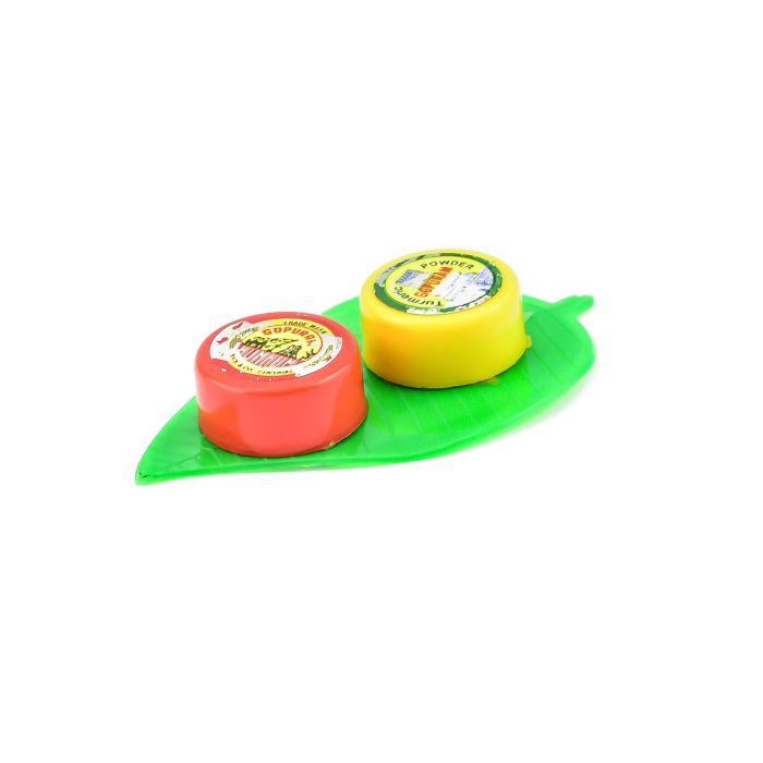 Leaf Set - Turmeric Powder and KumKum