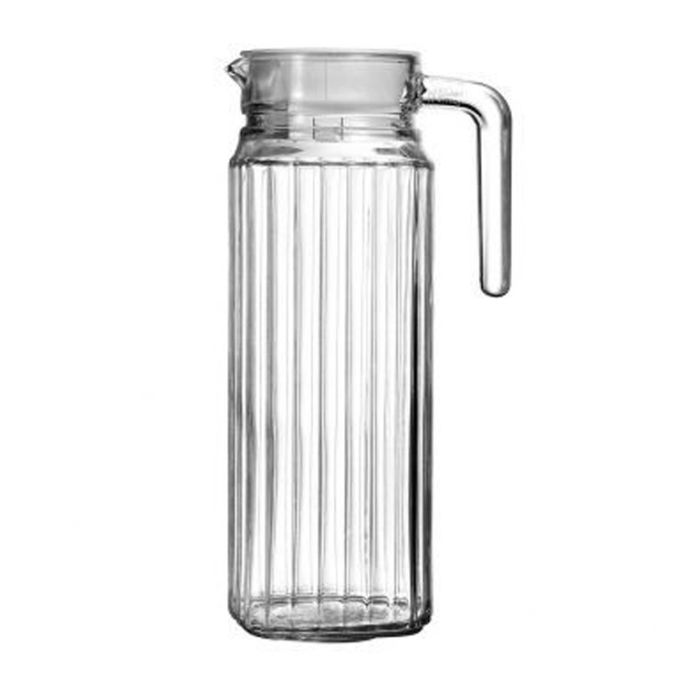 Luminarc Quadro Fridge Jug with White Lid, 1.1 L