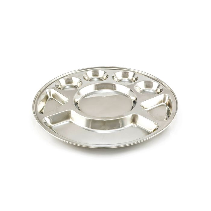 Stainless Steel Samosa Thali - 8 Compartments No-16