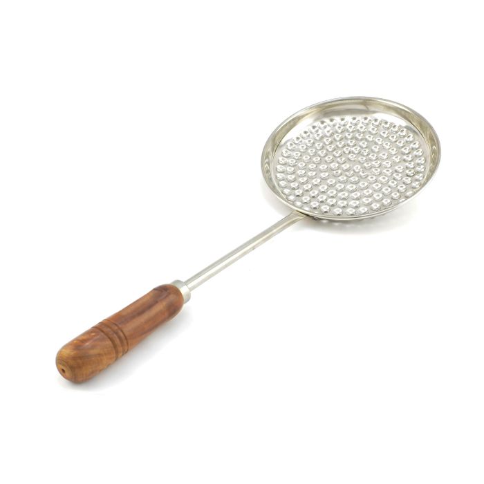 Stainless Steel Boondi Zara With Wooden Handle No-4