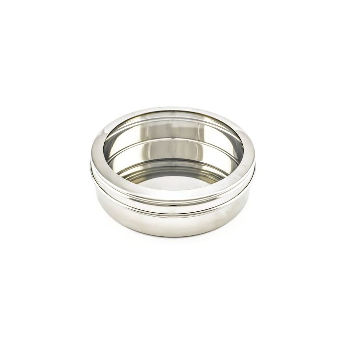 Stainless Steel Puri Dabba 7 With Transparent Lid