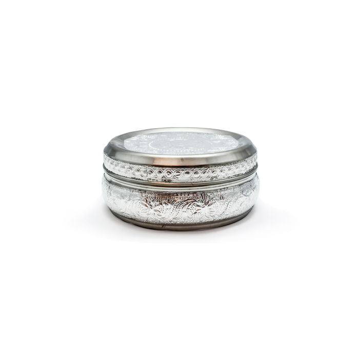 Raj Matka Dabba Container No 9 Silver Foil Finish.