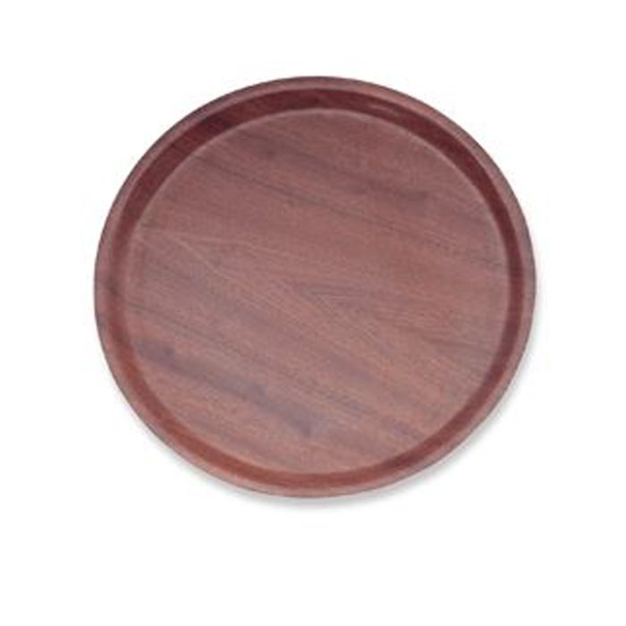 Wooden Mahogany Round Tray 30cm