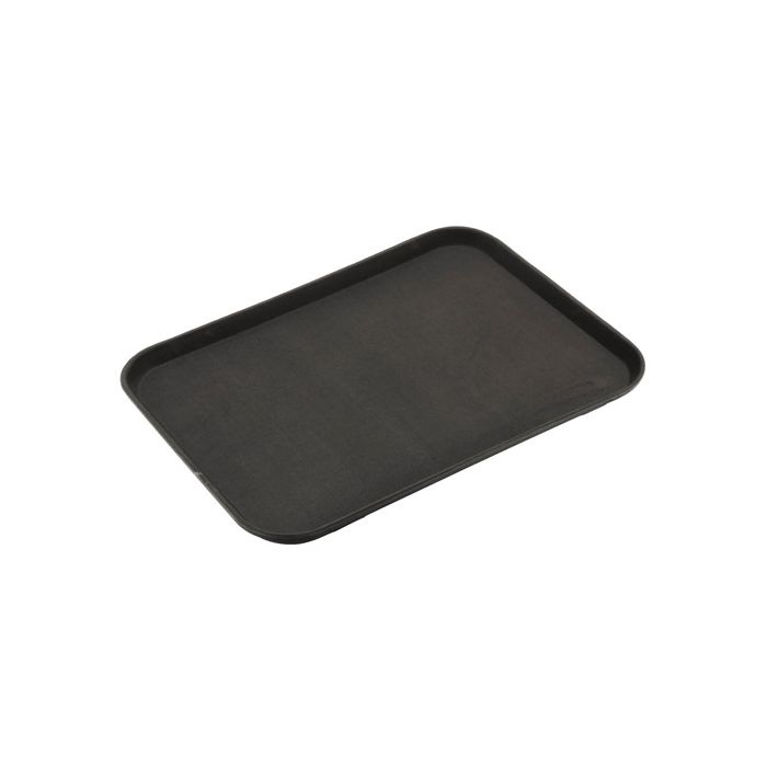 Black Plastic Non Slip Rectangular Tray 51cm x 38.5cm