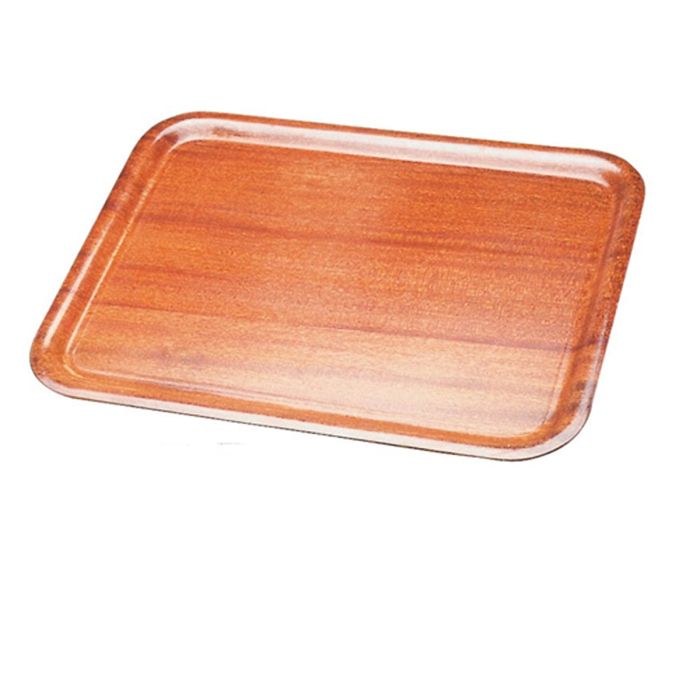 Wooden Mahogany Rectangular Tray 45.5cm x 34.5cm