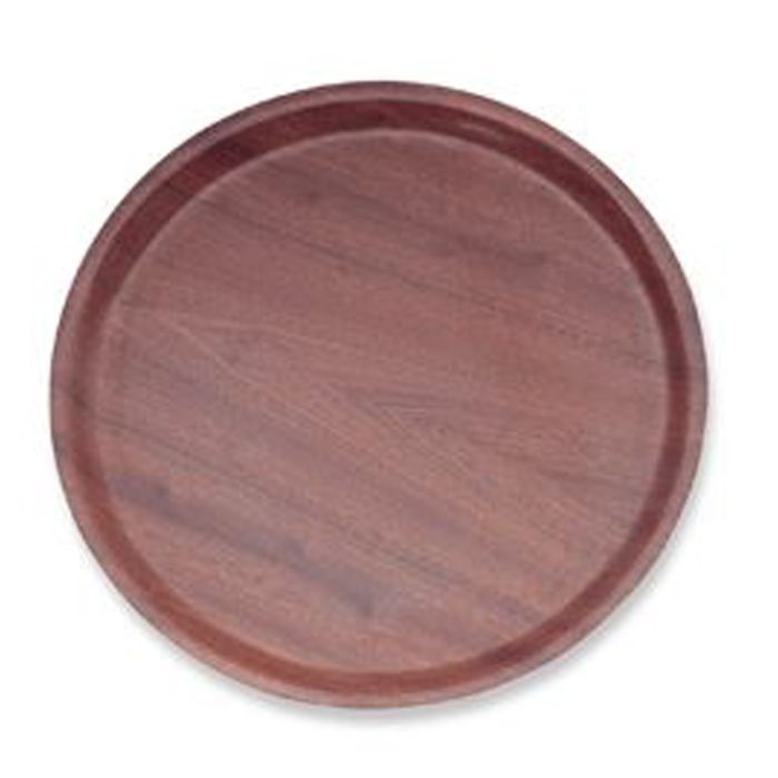Wooden Mahogany Round Tray 35cm