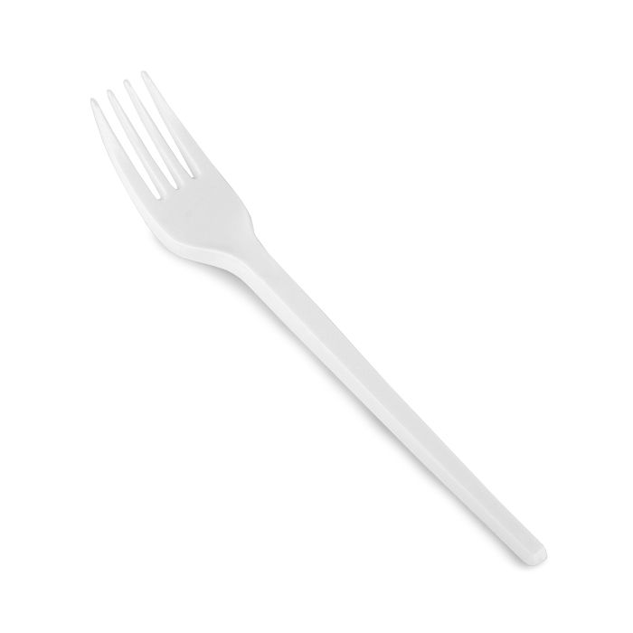 White Plastic Disposable Cutlery Forks- Pack of 100
