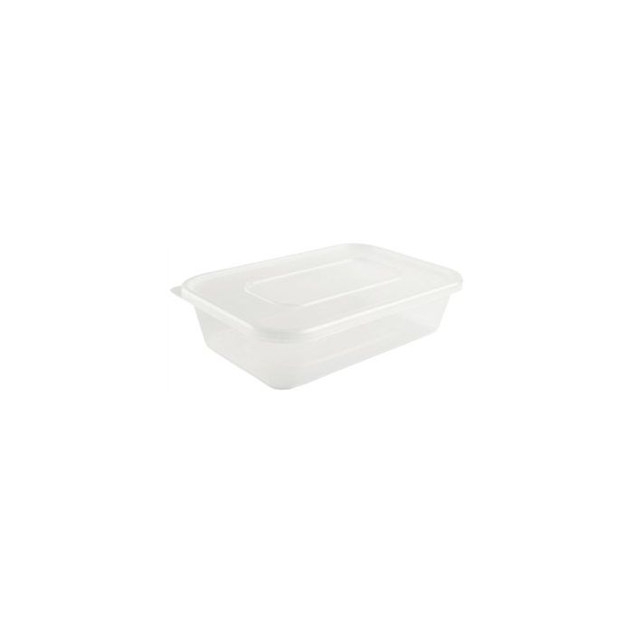 Plastic 500ml Microwave Food Takeaway Containers - Pack of 6