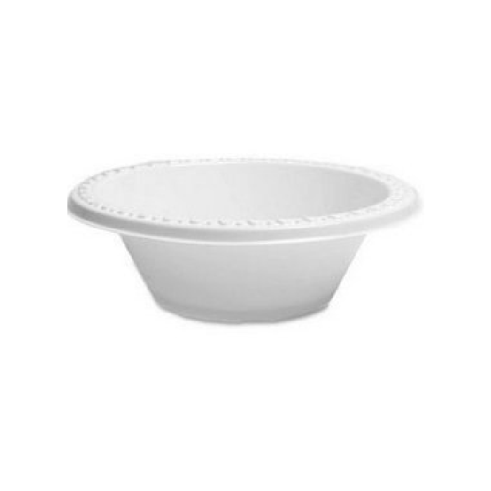 12oz. White Party Disposables Bowl - Pack of 50