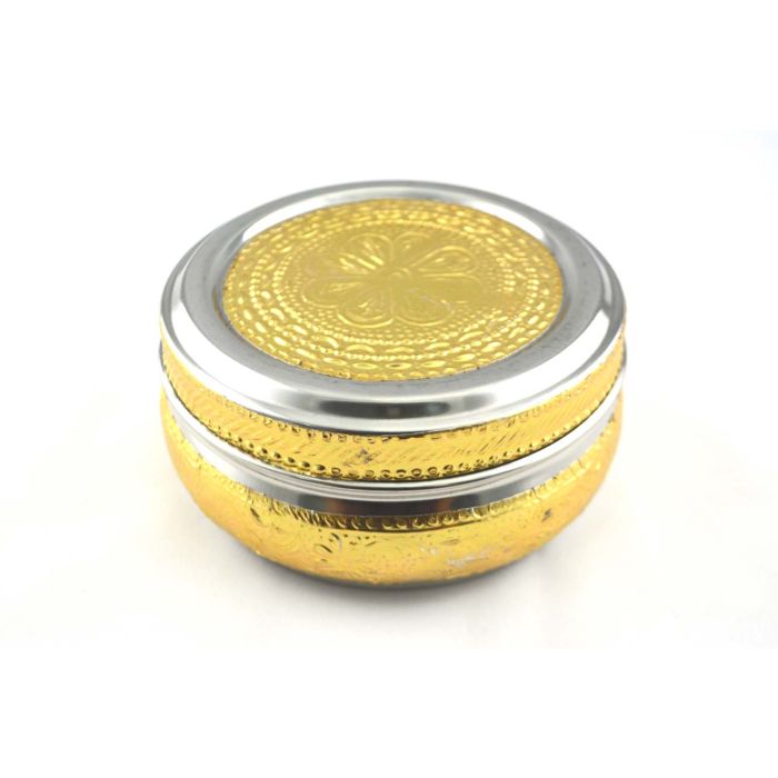 Indian Traditional Gold Mina Matka Dabba Container No.8