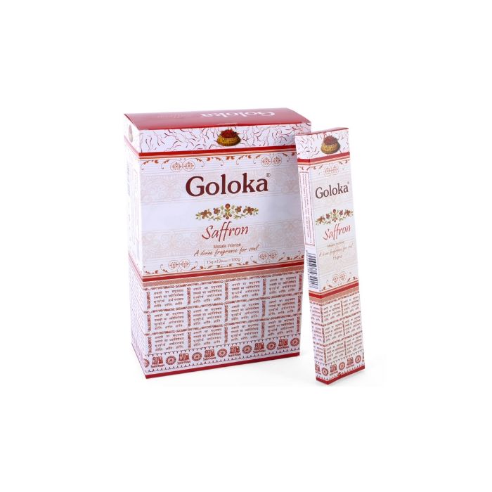 Goloka Saffron Masala Incense Sticks Pack of 12