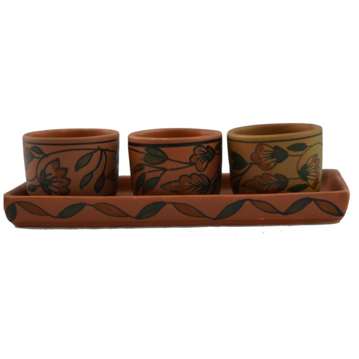 Clay Pickle Set (3 Compartment)