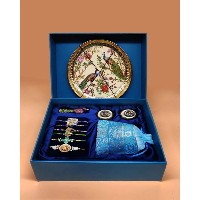 The Peacock Durbar Deluxe Rakhi Box
