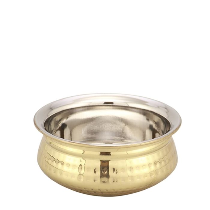Brass Hammered Handi Doublewall - 15cm
