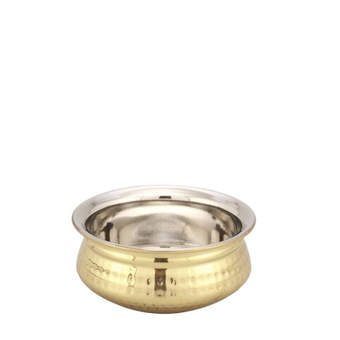 Brass Hammered Handi Doublewall - 13cm