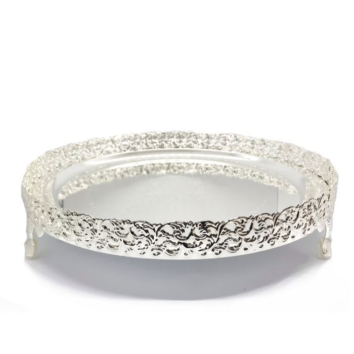 Silver Plated Tray - Round -28cm 