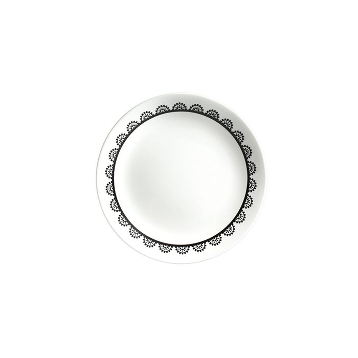 Corelle Black & White 3 (Lace) Luncheon Plate - 22cm