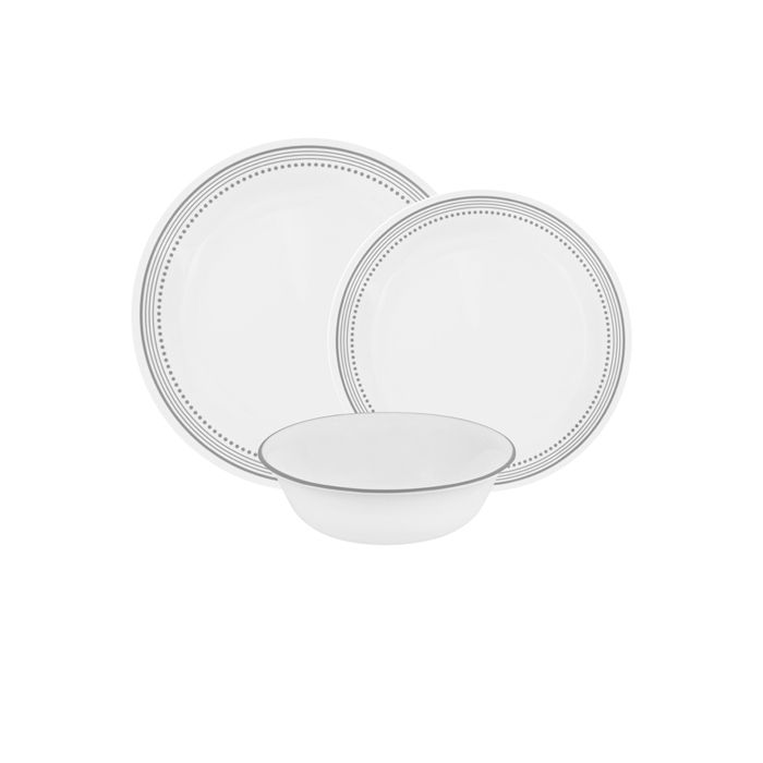 Corelle Mystic Gray 12pc Dinner Set