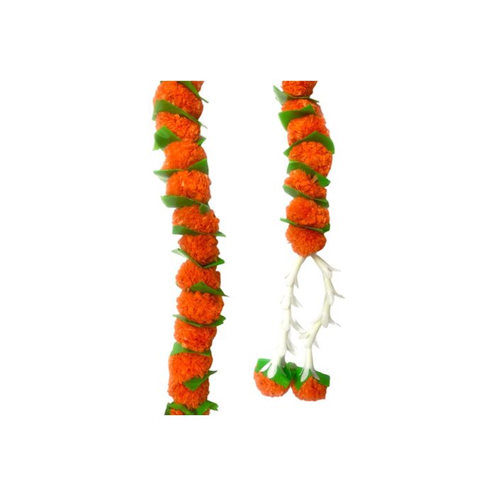 Single String Of Dark Orange Artificial Flower Ladi - 57