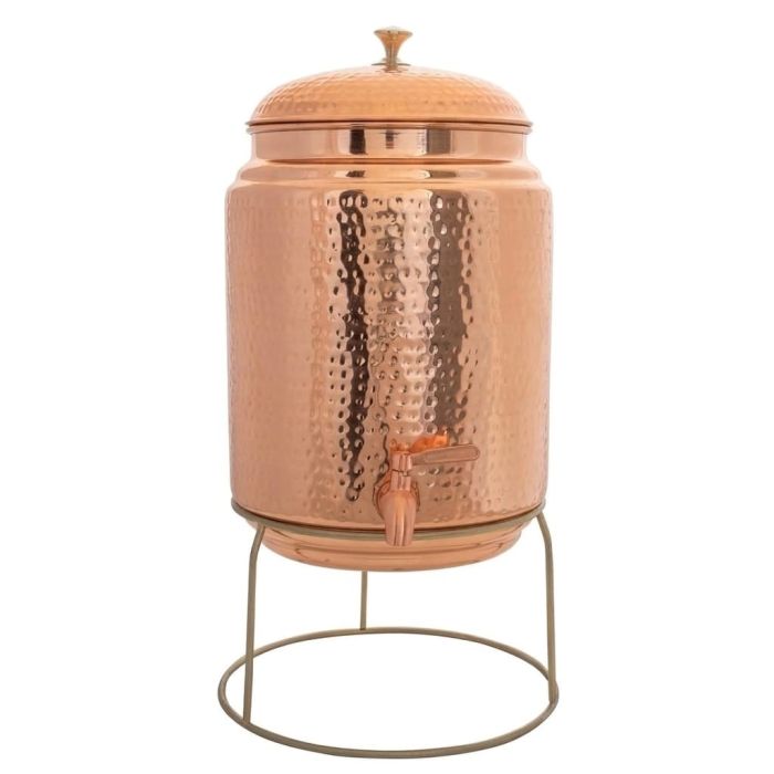 Copper Hammered Design Water Tank-10 Liters