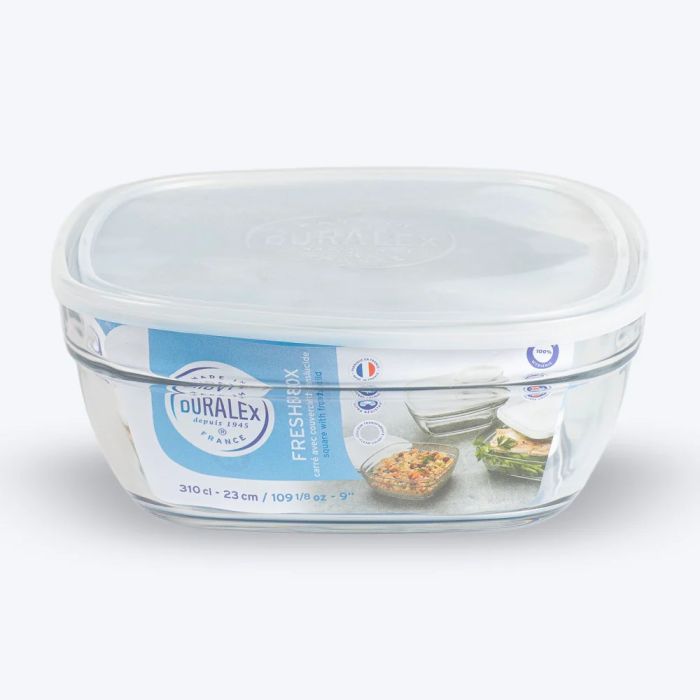 Freshbox Sq. Glass Storage Box With Plastic Lid 23cm