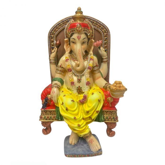 Ganesh Sitting On Chair - 27cm - No 8