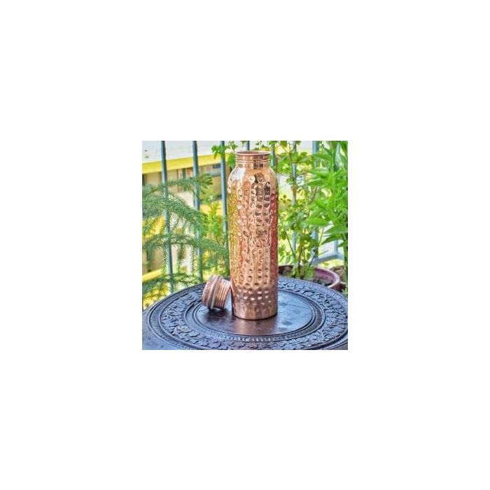 Copper Hammered Water Bottle 900ml