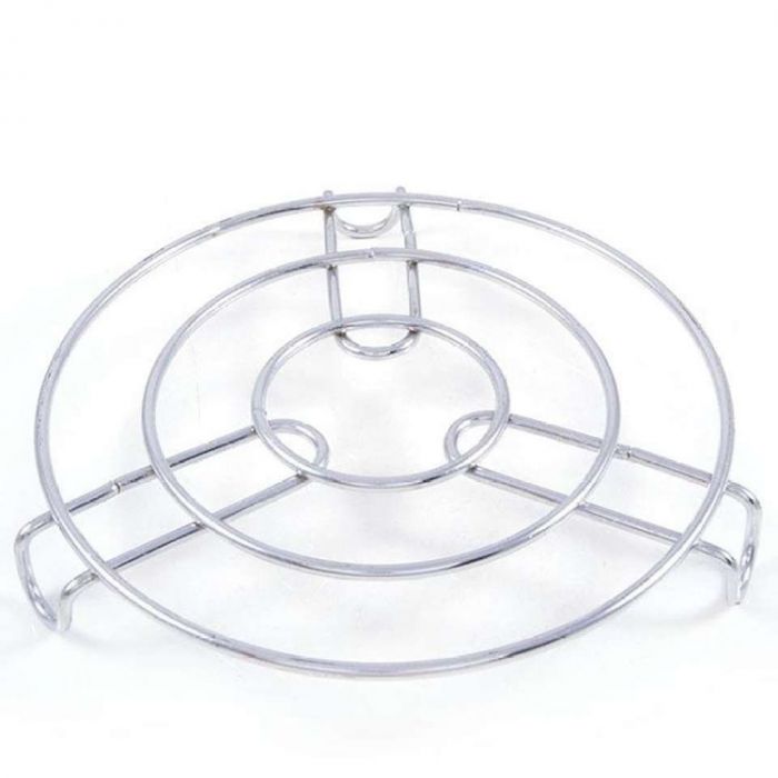 Chrome Hot Pot Stand - Round -  20cm