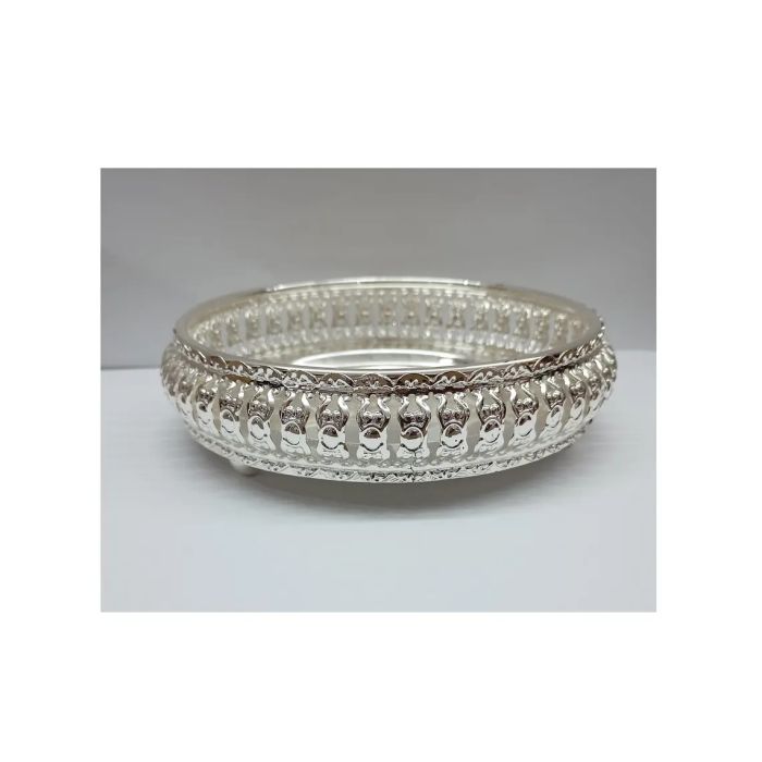 SILVER PLATED ROUND CANDY TRAY 5