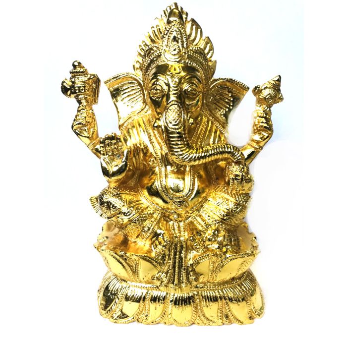 Brass Gold Finish Ganesh Large