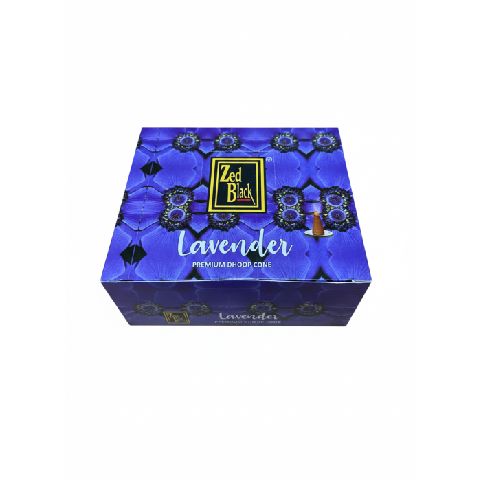 Zed Black Lavender Incense Cones (Pack of 12)