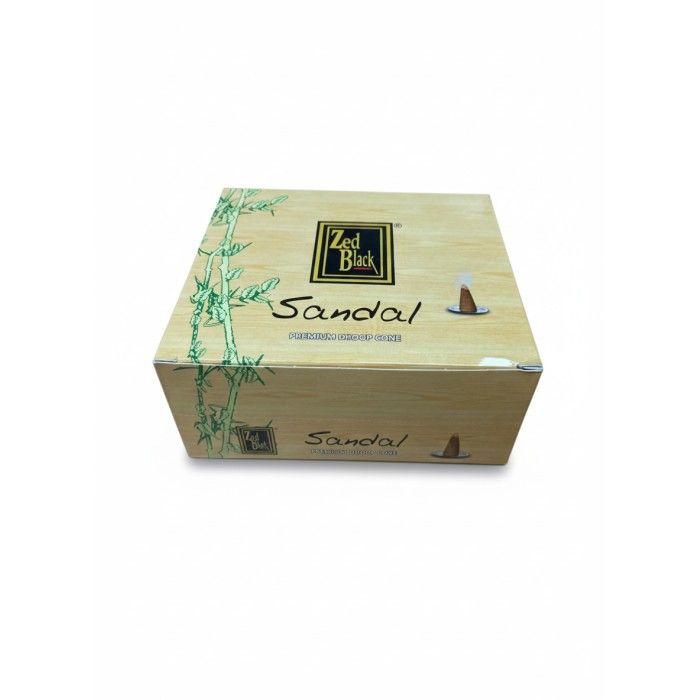 Zed Black Sandal Incense Cones (Pack of 12)