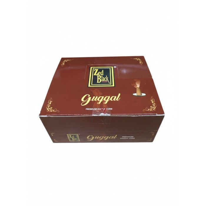 Zed Black Guggal Dhoop Cones (Pack Of 12)