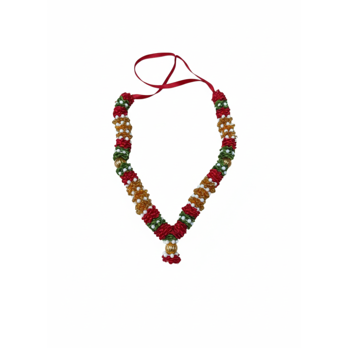 Satin Haar - Medium - Red/Green