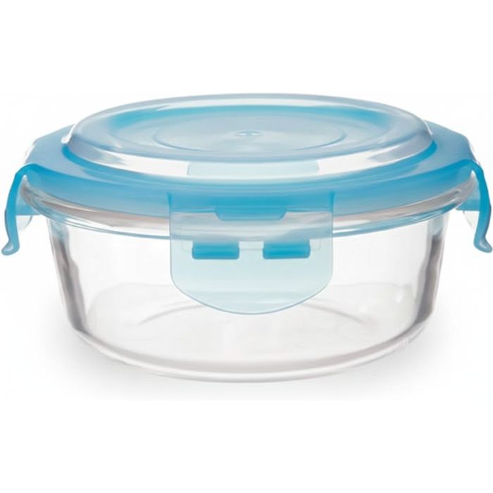 Round Glass Food Container With Lid 620ml