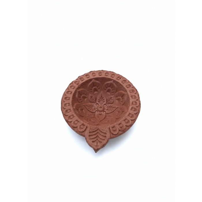 Plain Diya - Swastika -  Pack Of 6