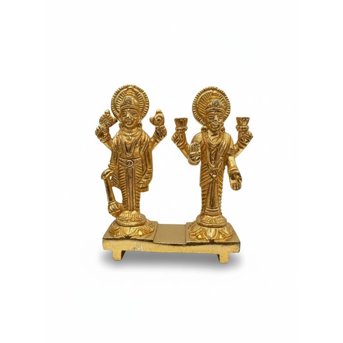 Brass Vishnu-Laxmi Statue