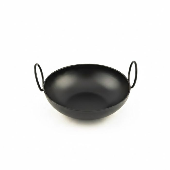 Indian Traditional Black Iron Karai 6 Inch