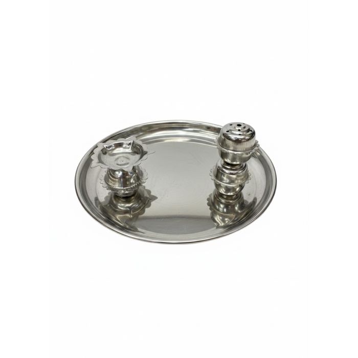 Stainless Steel Aarti Pooja Thali