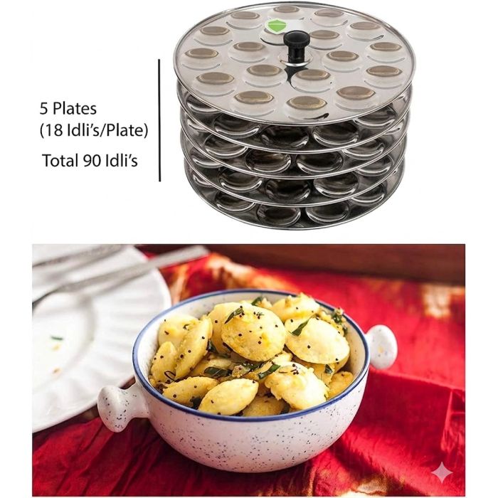 Stainless Steel Mini Idli Stand-5 Plates
