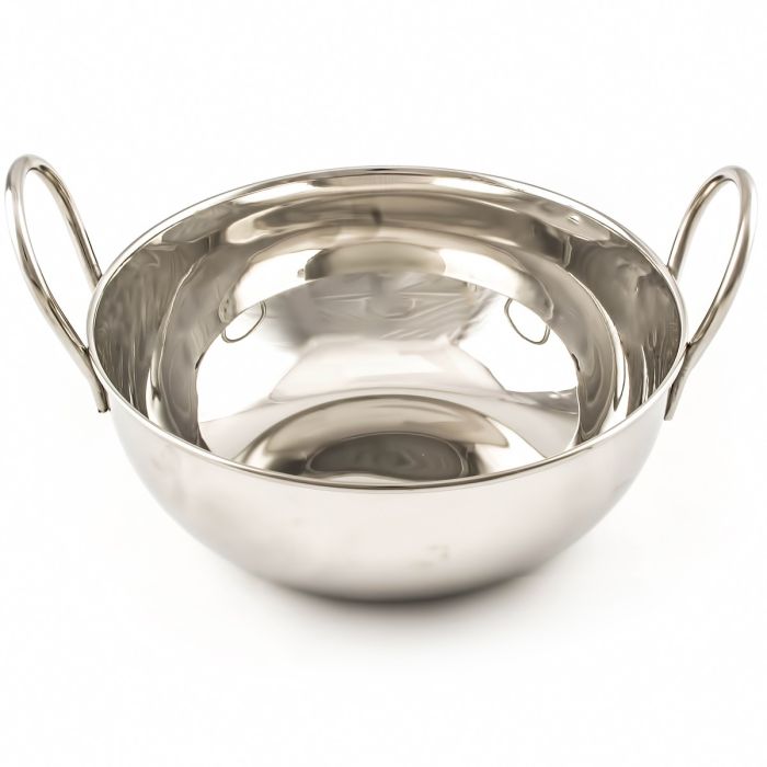 Stainless Steel Small Veg Kadai With Handle 13cm